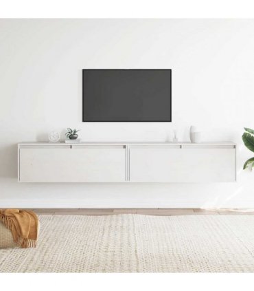 vidaXL Wall Cabinets 2 pcs White 100x30x35 cm Solid Wood Pine