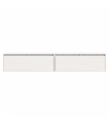 vidaXL Wall Cabinets 2 pcs White 100x30x35 cm Solid Wood Pine