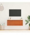 vidaXL Wall Cabinet Wax Brown 100 x 30 x 35 cm Solid Pine Wood