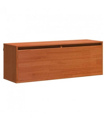 vidaXL Wall Cabinet Wax Brown 100 x 30 x 35 cm Solid Pine Wood