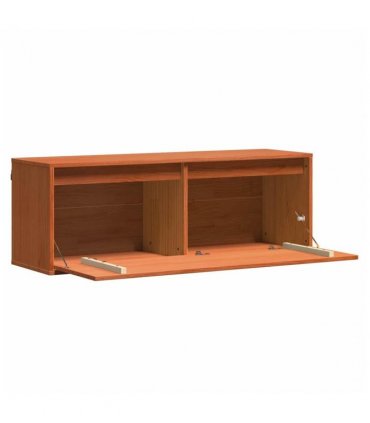 vidaXL Wall Cabinet Wax Brown 100 x 30 x 35 cm Solid Pine Wood