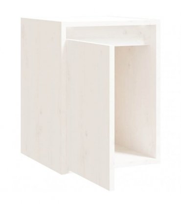 vidaXL Wall Cabinet White 30x30x40 cm Solid Wood Pine