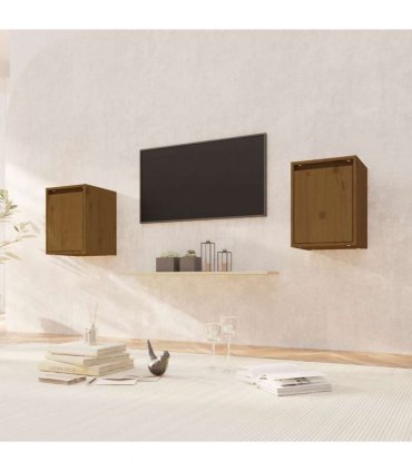 vidaXL Wall Cabinets 2 pcs Honey Brown 30x30x40 cm Solid Wood Pine