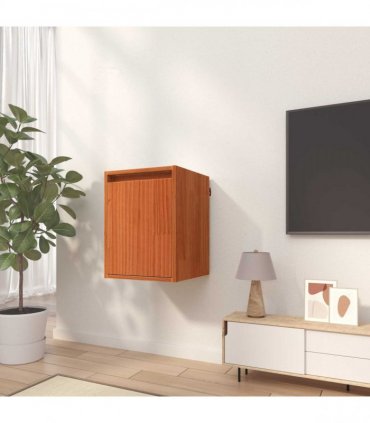 vidaXL Wall Cabinet Wax Brown 30 x 30 x 40 cm Solid Pine Wood
