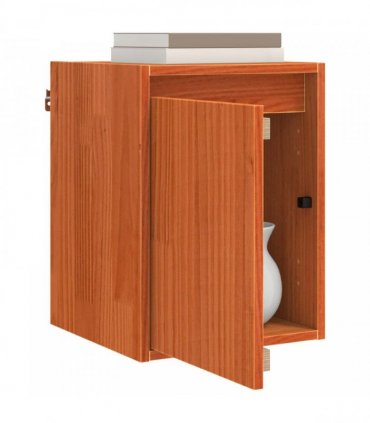vidaXL Wall Cabinet Wax Brown 30 x 30 x 40 cm Solid Pine Wood