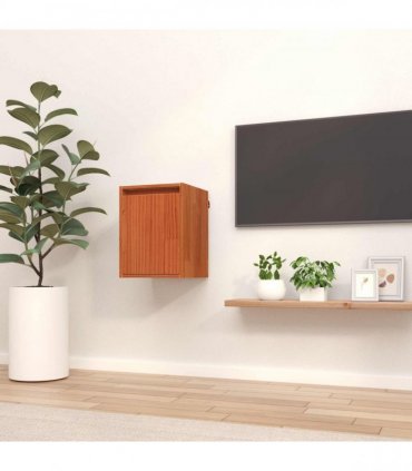 vidaXL Wall Cabinet Wax Brown 30 x 30 x 40 cm Solid Pine Wood