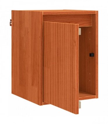 vidaXL Wall Cabinet Wax Brown 30 x 30 x 40 cm Solid Pine Wood