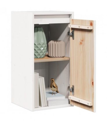 vidaXL Wall Cabinet White 30x30x60 cm Solid Wood Pine