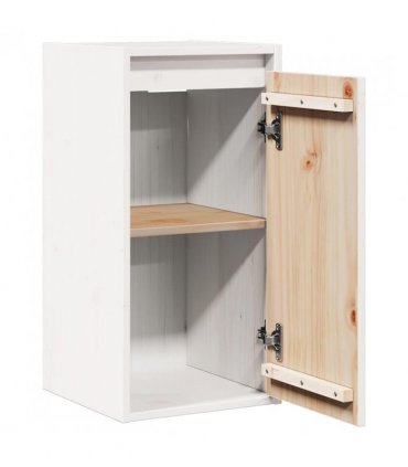vidaXL Wall Cabinet White 30x30x60 cm Solid Wood Pine