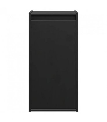 vidaXL Wall Cabinets 2 pcs Black 30x30x60 cm Solid Wood Pine