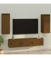 vidaXL Wall Cabinets 2 pcs Honey Brown 30x30x80 cm Solid Wood Pine