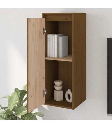 vidaXL Wall Cabinets 2 pcs Honey Brown 30x30x80 cm Solid Wood Pine