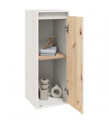 vidaXL Wall Cabinet White 30x30x80 cm Solid Wood Pine