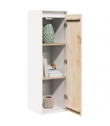 vidaXL Wall Cabinets 2 pcs White 30x30x100 cm Solid Pinewood