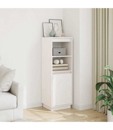 vidaXL Highboard White 37x34x110 cm Solid Wood Pine
