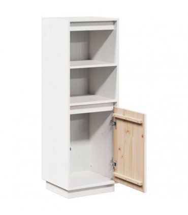 vidaXL Highboard White 37x34x110 cm Solid Wood Pine
