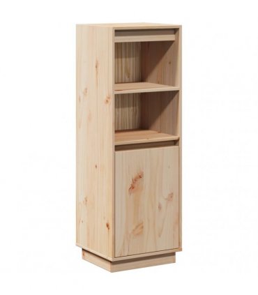 vidaXL Highboard 37x34x110 cm Solid Wood Pine — Colour: natural