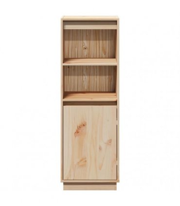 vidaXL Highboard 37x34x110 cm Solid Wood Pine — Colour: natural