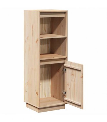 vidaXL Highboard 37x34x110 cm Solid Wood Pine — Colour: natural