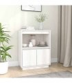 vidaXL Sideboard White 60x34x75 cm Solid Wood Pine — V0672028885