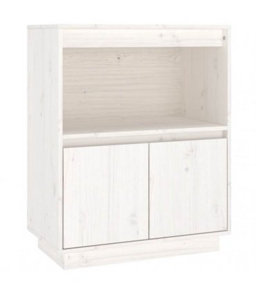 vidaXL Sideboard White 60x34x75 cm Solid Wood Pine — V0672028885