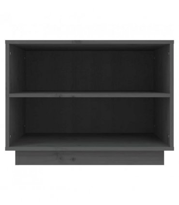 vidaXL Shoe Cabinet Grey 60x34x45 cm Solid Wood Pine