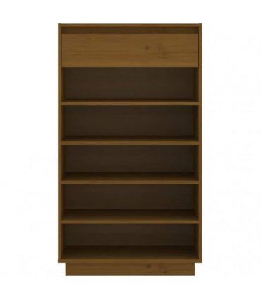 vidaXL Shoe Cabinet Honey Brown 60x34x105 cm Solid Wood Pine