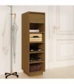 vidaXL Shoe Cabinet Honey Brown 30x34x105 cm Solid Wood Pine