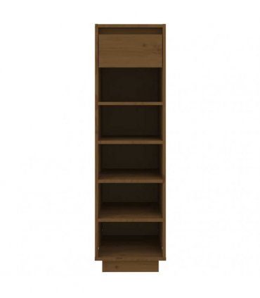 vidaXL Shoe Cabinet Honey Brown 30x34x105 cm Solid Wood Pine