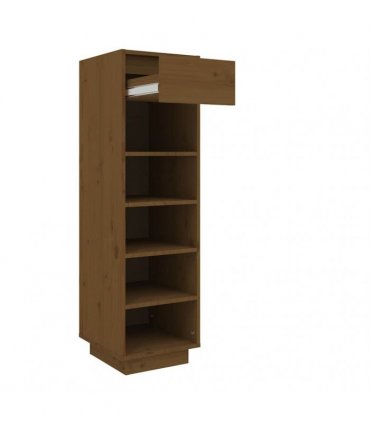 vidaXL Shoe Cabinet Honey Brown 30x34x105 cm Solid Wood Pine