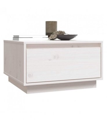 vidaXL Coffee Table White 55x56x32 cm Solid Wood Pine