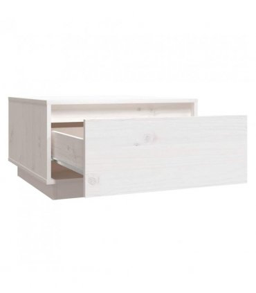 vidaXL Coffee Table White 55x56x32 cm Solid Wood Pine