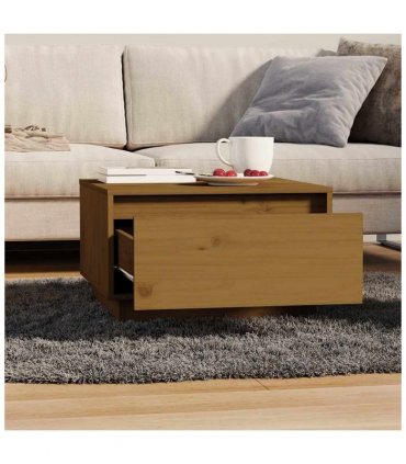 vidaXL Coffee Table Honey Brown 55x56x32 cm Solid Wood Pine