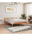 vidaXL Bed Frame | Wax Brown | Solid Pine Wood, Plywood | Double | Modern — Size: 200 x 200 cm