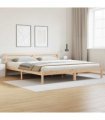 vidaXL Bed Frame Brown 215.5 x 205.5 x 69.5 cm Solid Pine Wood — Colour: Natural, Size: 200 x 210 cm