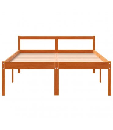 vidaXL Senior Bed | Wax Brown | Solid Pinewood, Plywood (Slats) | 120x200 cm — Size: 120 x 200 cm