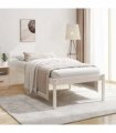 vidaXL Senior Bed without Mattress White 75x190cm Small Single — Size: 2ft6 small single