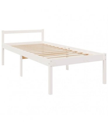 vidaXL Senior Bed without Mattress White 75x190cm Small Single — Size: 2ft6 small single