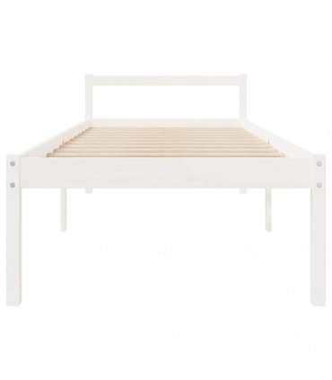 vidaXL Senior Bed without Mattress White 75x190cm Small Single — Size: 2ft6 small single
