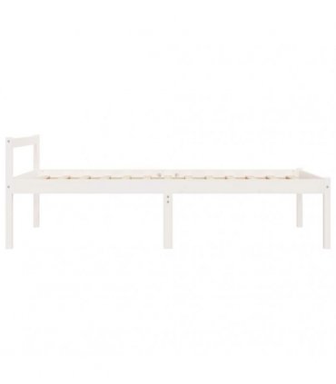vidaXL Senior Bed without Mattress White 90x190cm Single — Size: 3ft single