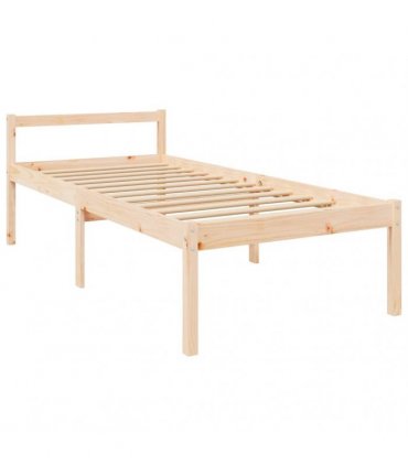 vidaXL Senior Bed without Mattress 75x190cm Small Single — Colour: natural, Size: 2ft6 small single