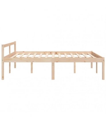 vidaXL Senior Bed without Mattress 160x200cm Solid Wood Pine — Colour: natural, Size: 160 x 200 cm