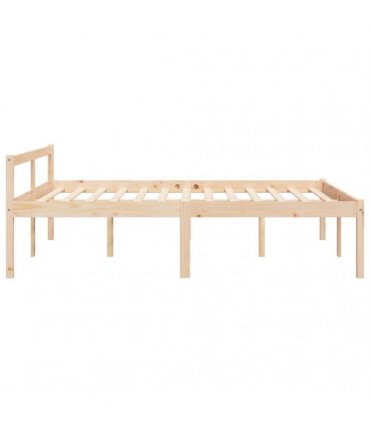 vidaXL Senior Bed without Mattress 120x200cm Solid Wood Pine — Colour: natural, Size: 120 x 200 cm