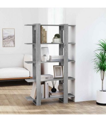 vidaXL Book Cabinet/Room Divider Grey Sonoma 100x30x160 cm