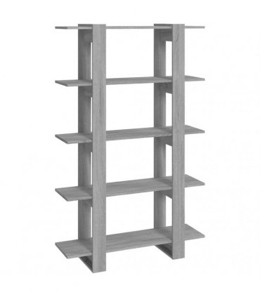 vidaXL Book Cabinet/Room Divider Grey Sonoma 100x30x160 cm