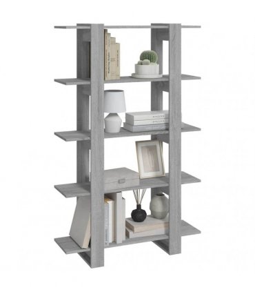 vidaXL Book Cabinet/Room Divider Grey Sonoma 100x30x160 cm