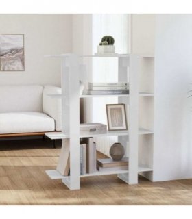 vidaXL Book Cabinet/Room Divider White 100x30x123.5 cm