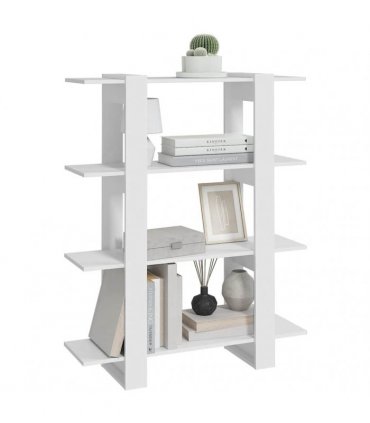 vidaXL Book Cabinet/Room Divider White 100x30x123.5 cm