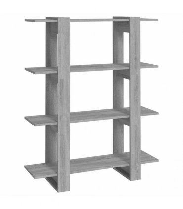 vidaXL Book Cabinet/Room Divider Grey Sonoma 100x30x123.5 cm