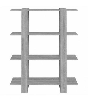 vidaXL Book Cabinet/Room Divider Grey Sonoma 100x30x123.5 cm